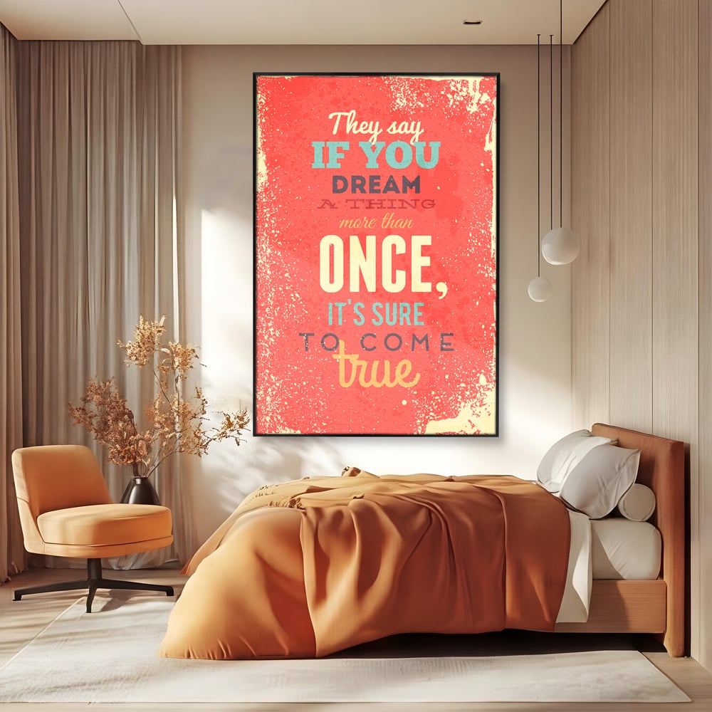 Tablou Canvas Premium LuxCanva® B1126, Visele Devin Realitate , Culori, Vise, Indeplinire, Living Room, Dorinte, Motivational, Birou, Culori Vibrante