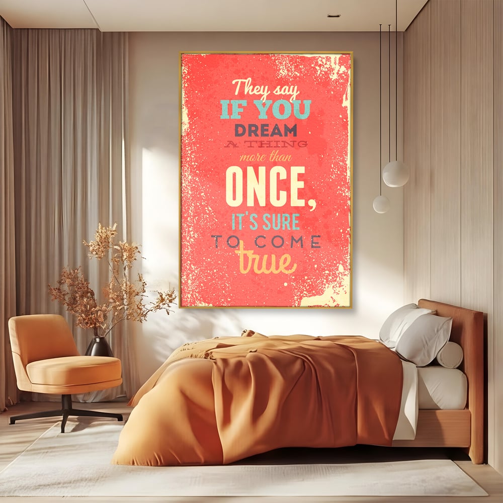 Tablou Canvas Premium LuxCanva® B1126, Visele Devin Realitate , Culori, Vise, Indeplinire, Living Room, Dorinte, Motivational, Birou, Culori Vibrante