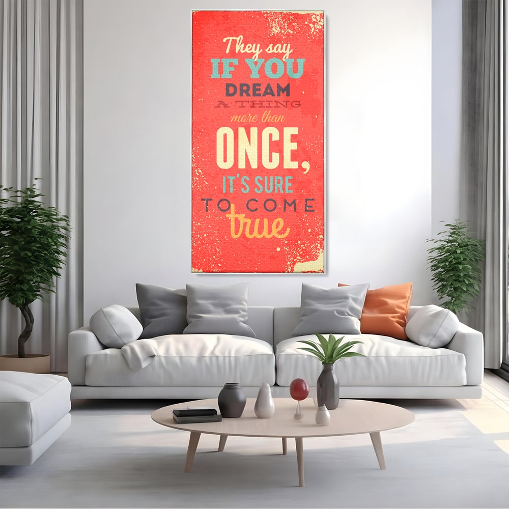 Tablou Canvas Premium LuxCanva® B1126, Visele Devin Realitate , Culori, Vise, Indeplinire, Living Room, Dorinte, Motivational, Birou, Culori Vibrante