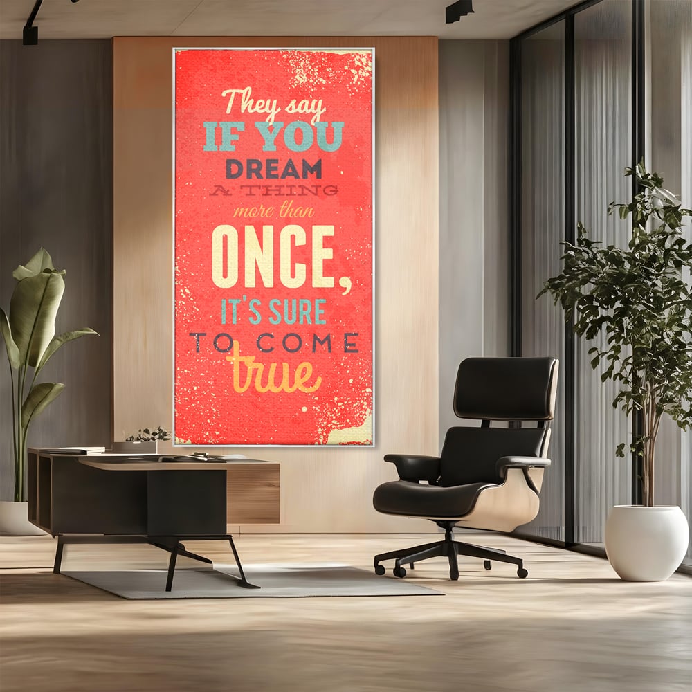 Tablou Canvas Premium LuxCanva® B1126, Visele Devin Realitate , Culori, Vise, Indeplinire, Living Room, Dorinte, Motivational, Birou, Culori Vibrante