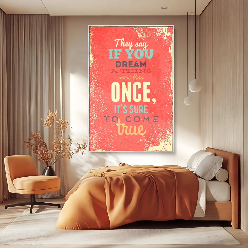 Tablou Canvas Premium LuxCanva® B1126, Visele Devin Realitate , Culori, Vise, Indeplinire, Living Room, Dorinte, Motivational, Birou, Culori Vibrante