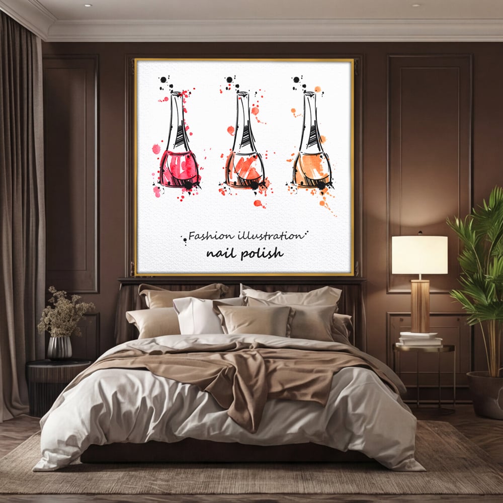 Tablou Canvas Premium LuxCanva® B1130, Oja Perfecta , Manichiura, Salon Infrumusetare, Pedichiura, Estetica, Unghii, Rosu, Culori Vibrante