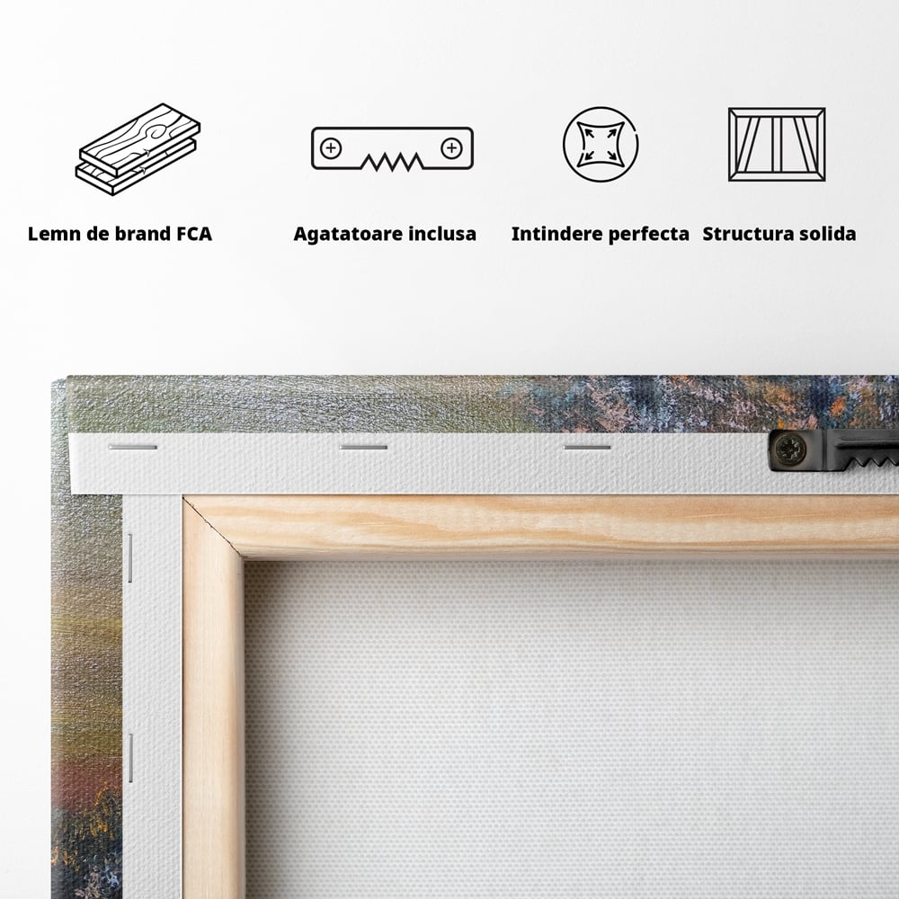 Tablou Canvas Premium LuxCanva® B1131, Copacul Magic , Copac, Living, Apus, Noapte, Natura, Culori Vibrante