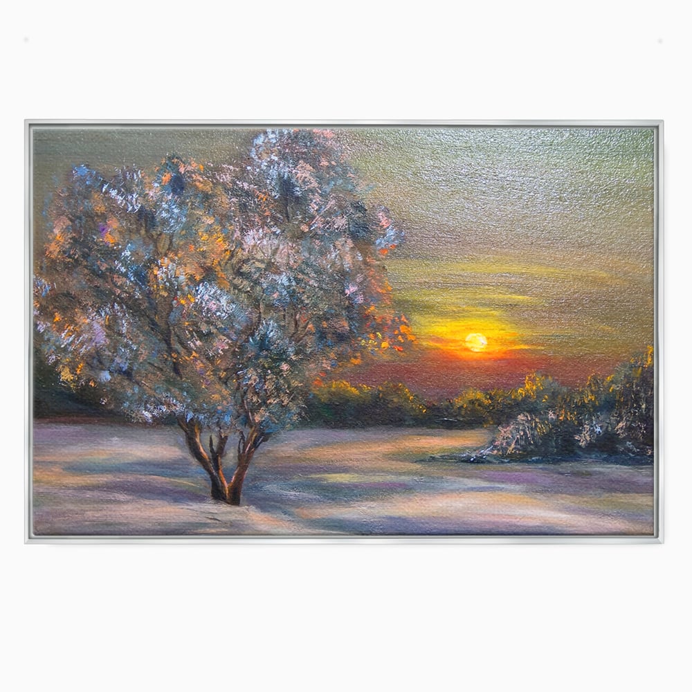 Tablou Canvas Premium LuxCanva® B1131, Copacul Magic , Copac, Living, Apus, Noapte, Natura, Culori Vibrante