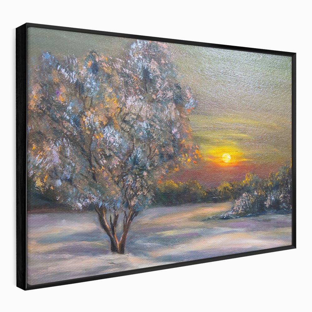 Tablou Canvas Premium LuxCanva® B1131, Copacul Magic , Copac, Living, Apus, Noapte, Natura, Culori Vibrante