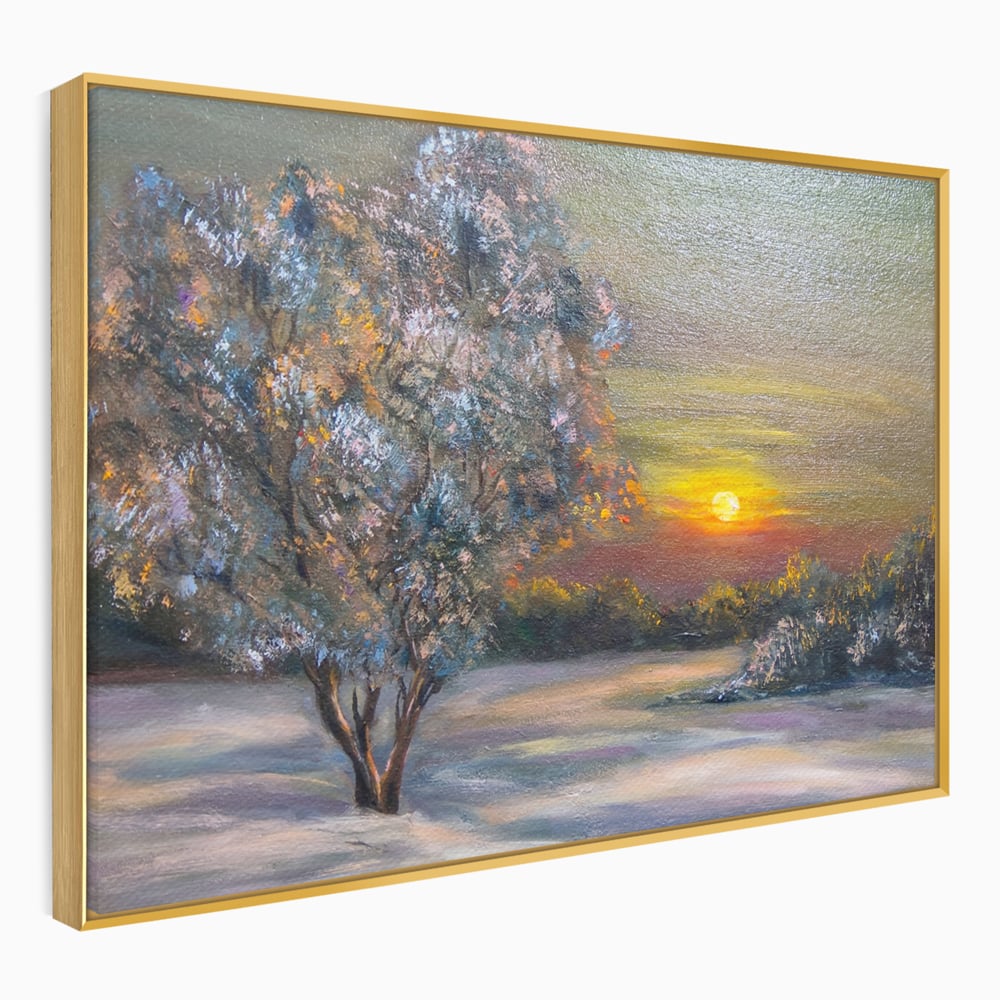 Tablou Canvas Premium LuxCanva® B1131, Copacul Magic , Copac, Living, Apus, Noapte, Natura, Culori Vibrante