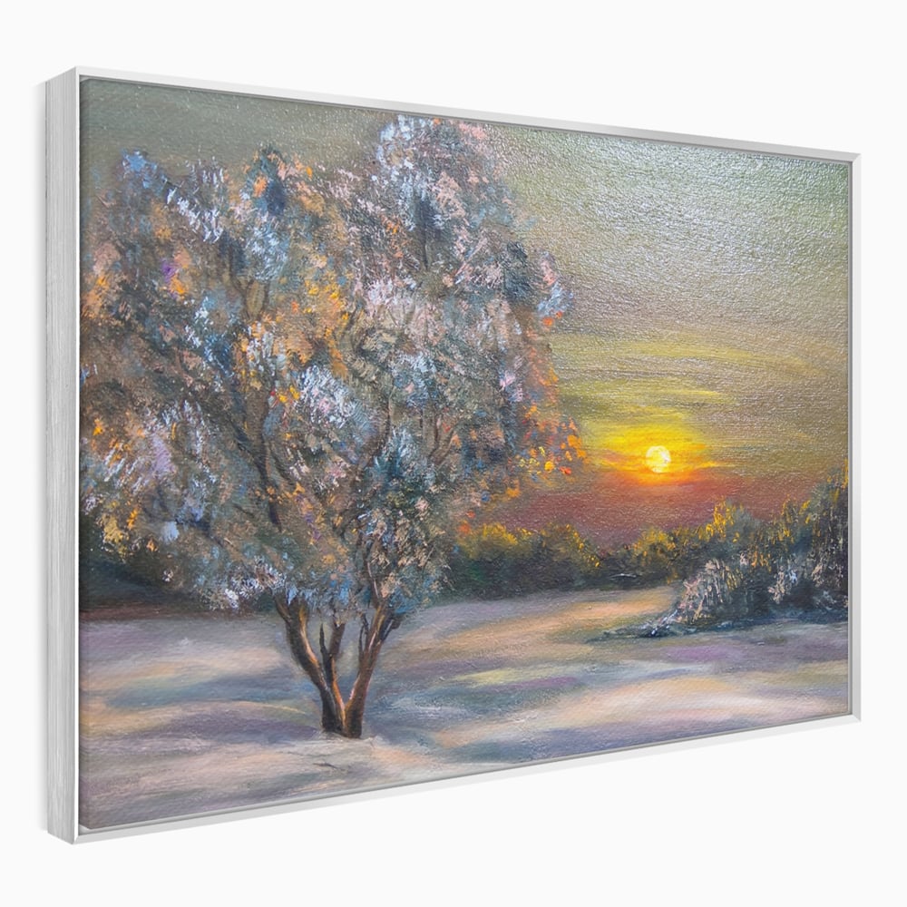 Tablou Canvas Premium LuxCanva® B1131, Copacul Magic , Copac, Living, Apus, Noapte, Natura, Culori Vibrante
