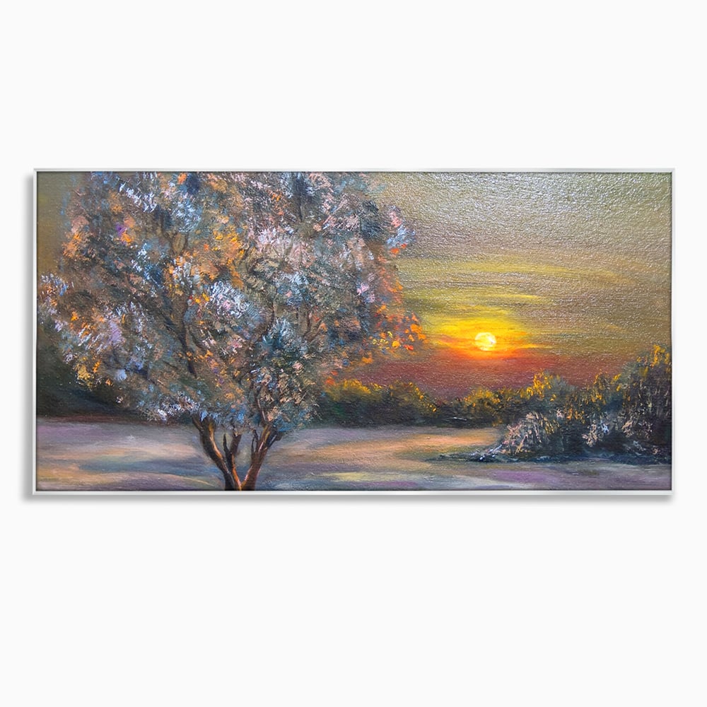 Tablou Canvas Premium LuxCanva® B1131, Copacul Magic , Copac, Living, Apus, Noapte, Natura, Culori Vibrante
