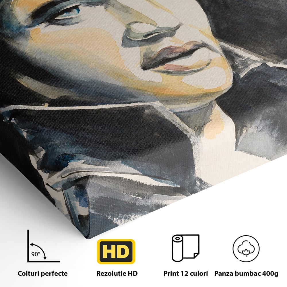 Tablou Canvas Premium LuxCanva® B1132, Regele Rock 'n' Roll-ului , Elvis Aaron Presley, Living, The King, Gospel, Memphis, Blues, Chitara, Culori Vibrante