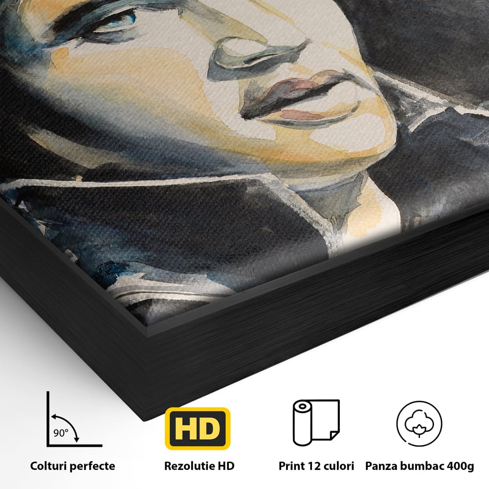 Tablou Canvas Premium LuxCanva® B1132, Regele Rock 'n' Roll-ului , Elvis Aaron Presley, Living, The King, Gospel, Memphis, Blues, Chitara, Culori Vibrante