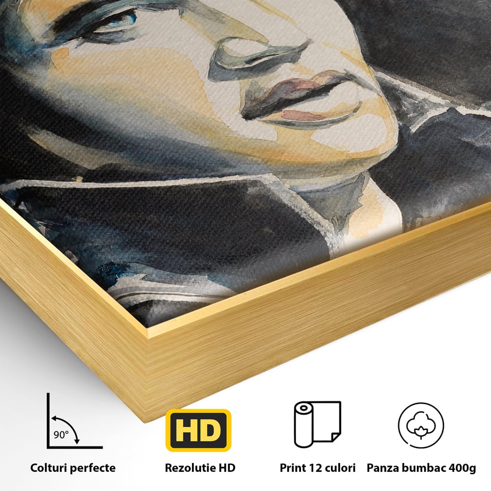 Tablou Canvas Premium LuxCanva® B1132, Regele Rock 'n' Roll-ului , Elvis Aaron Presley, Living, The King, Gospel, Memphis, Blues, Chitara, Culori Vibrante