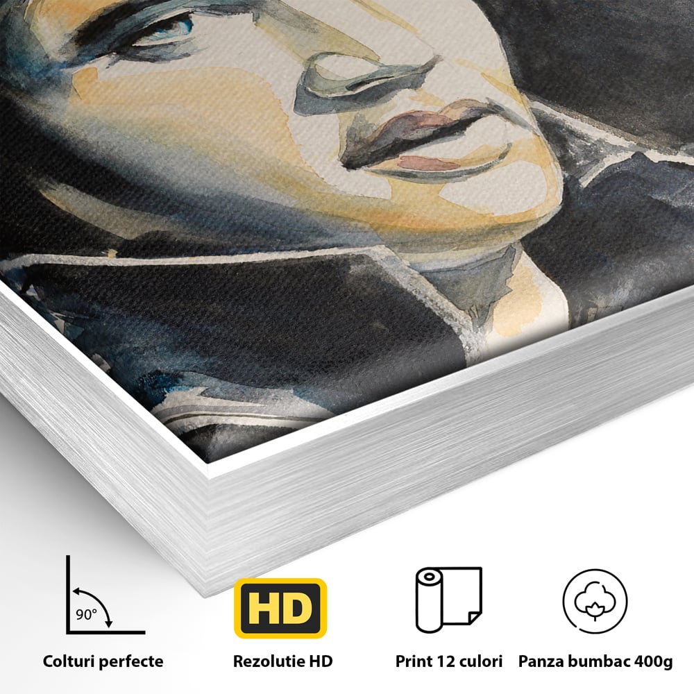 Tablou Canvas Premium LuxCanva® B1132, Regele Rock 'n' Roll-ului , Elvis Aaron Presley, Living, The King, Gospel, Memphis, Blues, Chitara, Culori Vibrante