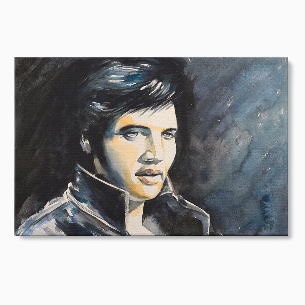 Tablou Canvas Premium LuxCanva® B1132, Regele Rock 'n' Roll-ului , Elvis Aaron Presley, Living, The King, Gospel, Memphis, Blues, Chitara, Culori Vibrante