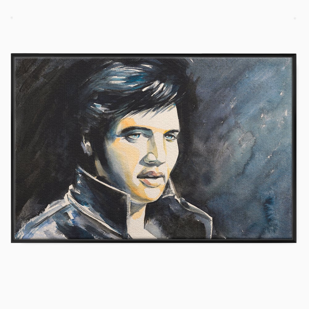 Tablou Canvas Premium LuxCanva® B1132, Regele Rock 'n' Roll-ului , Elvis Aaron Presley, Living, The King, Gospel, Memphis, Blues, Chitara, Culori Vibrante