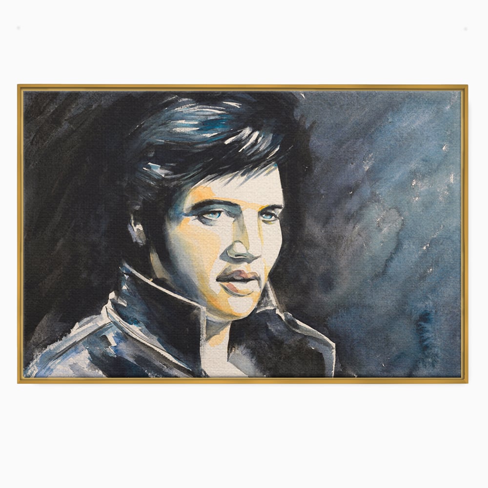 Tablou Canvas Premium LuxCanva® B1132, Regele Rock 'n' Roll-ului , Elvis Aaron Presley, Living, The King, Gospel, Memphis, Blues, Chitara, Culori Vibrante