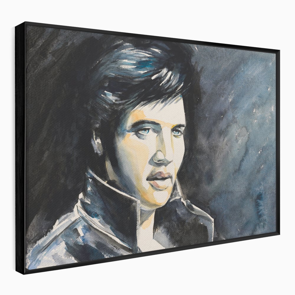 Tablou Canvas Premium LuxCanva® B1132, Regele Rock 'n' Roll-ului , Elvis Aaron Presley, Living, The King, Gospel, Memphis, Blues, Chitara, Culori Vibrante