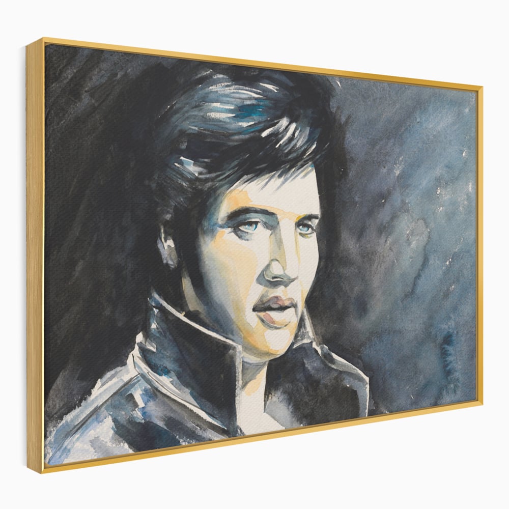 Tablou Canvas Premium LuxCanva® B1132, Regele Rock 'n' Roll-ului , Elvis Aaron Presley, Living, The King, Gospel, Memphis, Blues, Chitara, Culori Vibrante