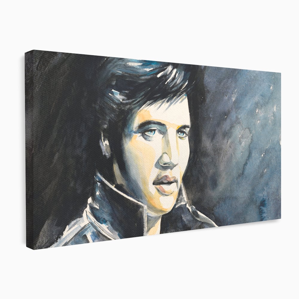 Tablou Canvas Premium LuxCanva® B1132, Regele Rock 'n' Roll-ului , Elvis Aaron Presley, Living, The King, Gospel, Memphis, Blues, Chitara, Culori Vibrante