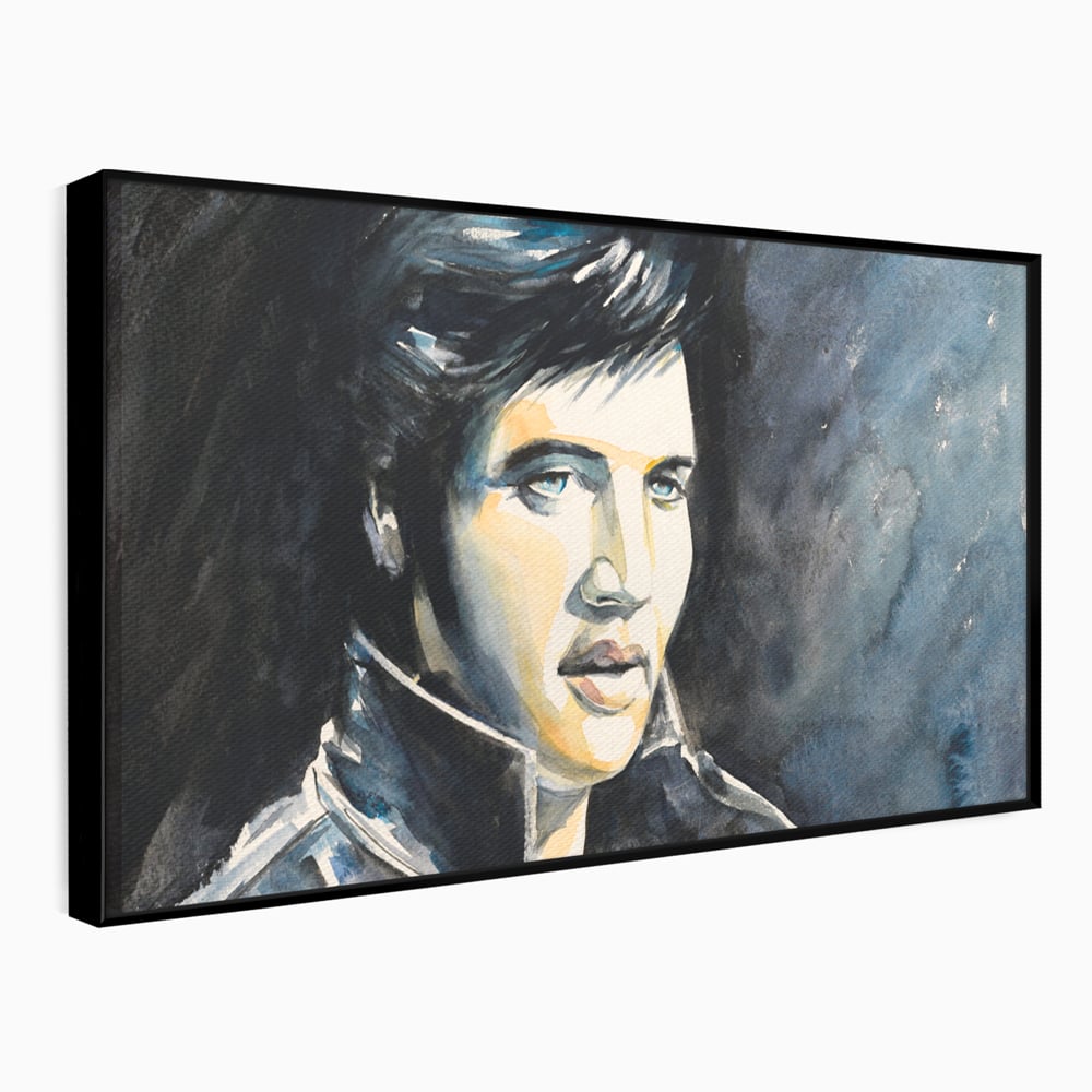 Tablou Canvas Premium LuxCanva® B1132, Regele Rock 'n' Roll-ului , Elvis Aaron Presley, Living, The King, Gospel, Memphis, Blues, Chitara, Culori Vibrante