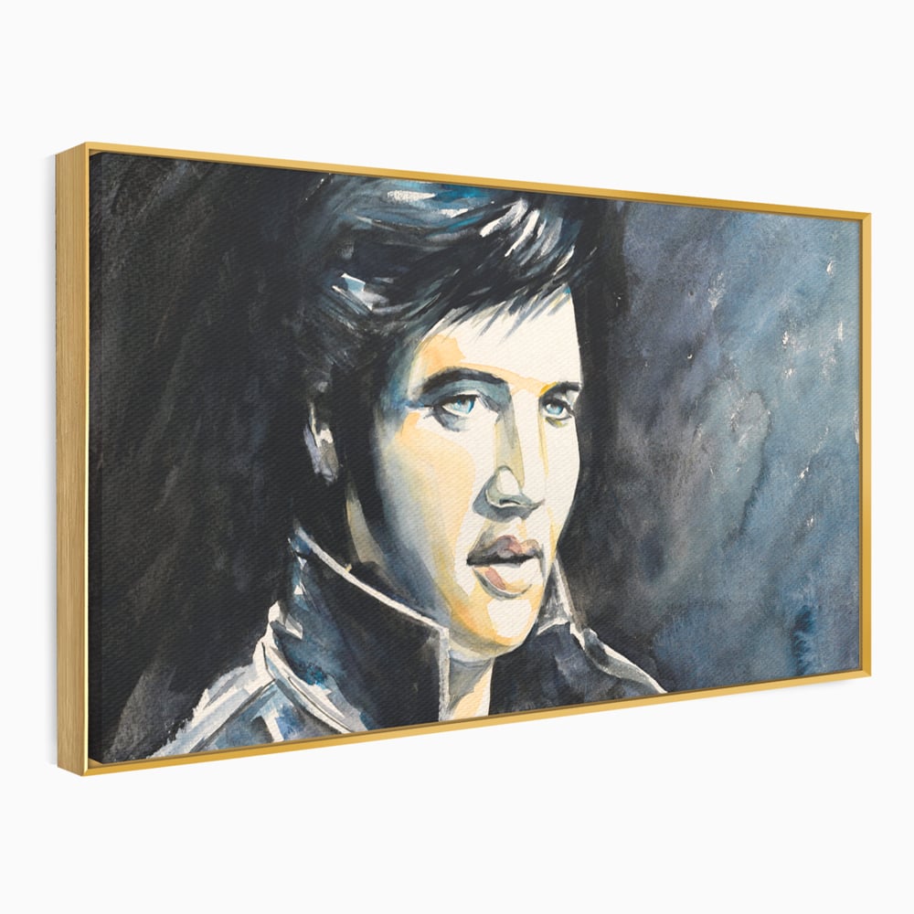 Tablou Canvas Premium LuxCanva® B1132, Regele Rock 'n' Roll-ului , Elvis Aaron Presley, Living, The King, Gospel, Memphis, Blues, Chitara, Culori Vibrante
