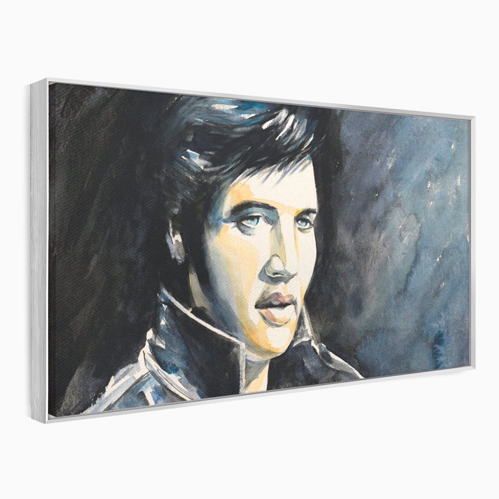 Tablou Canvas Premium LuxCanva® B1132, Regele Rock 'n' Roll-ului , Elvis Aaron Presley, Living, The King, Gospel, Memphis, Blues, Chitara, Culori Vibrante