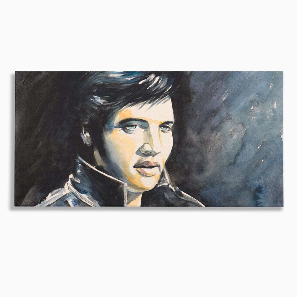 Tablou Canvas Premium LuxCanva® B1132, Regele Rock 'n' Roll-ului , Elvis Aaron Presley, Living, The King, Gospel, Memphis, Blues, Chitara, Culori Vibrante