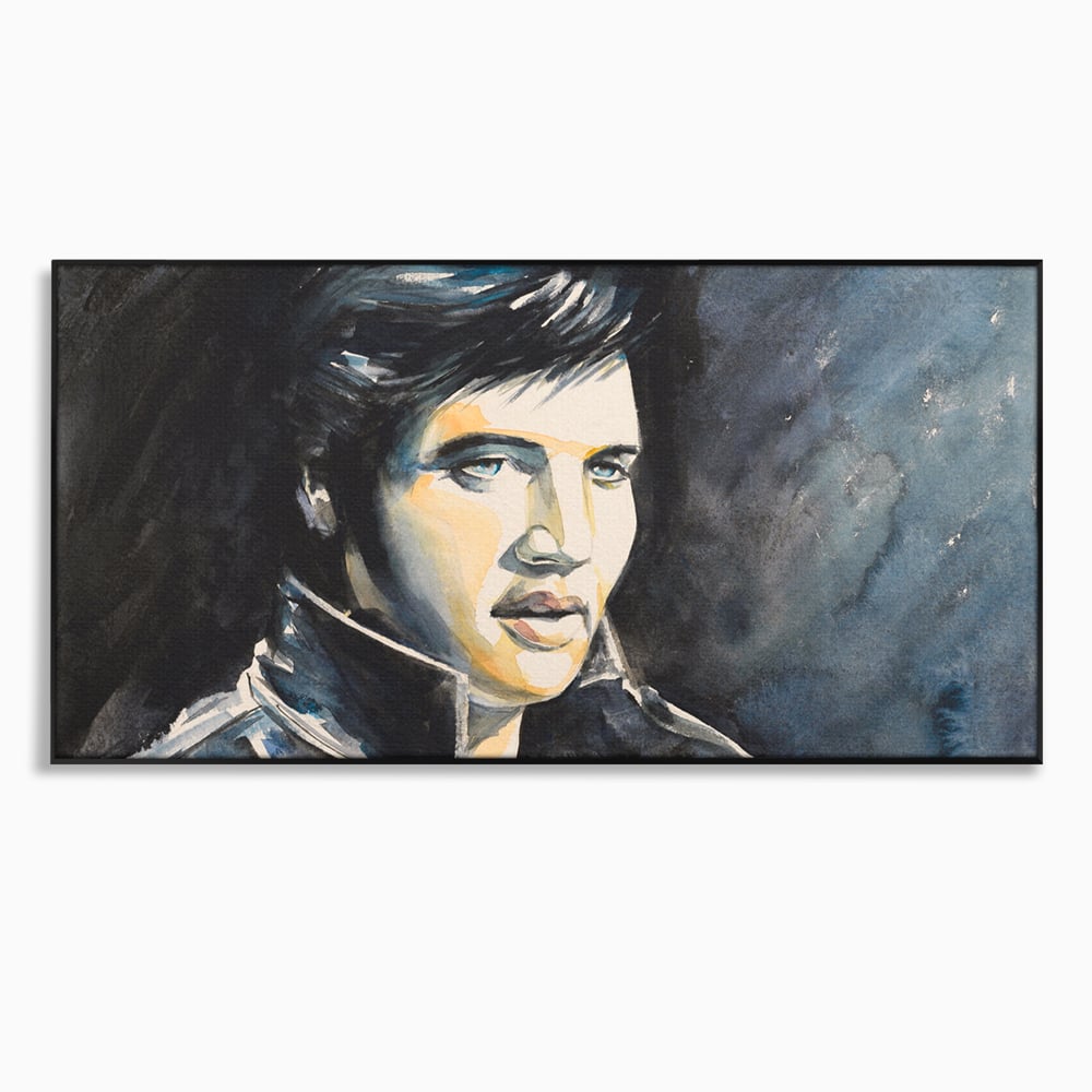 Tablou Canvas Premium LuxCanva® B1132, Regele Rock 'n' Roll-ului , Elvis Aaron Presley, Living, The King, Gospel, Memphis, Blues, Chitara, Culori Vibrante