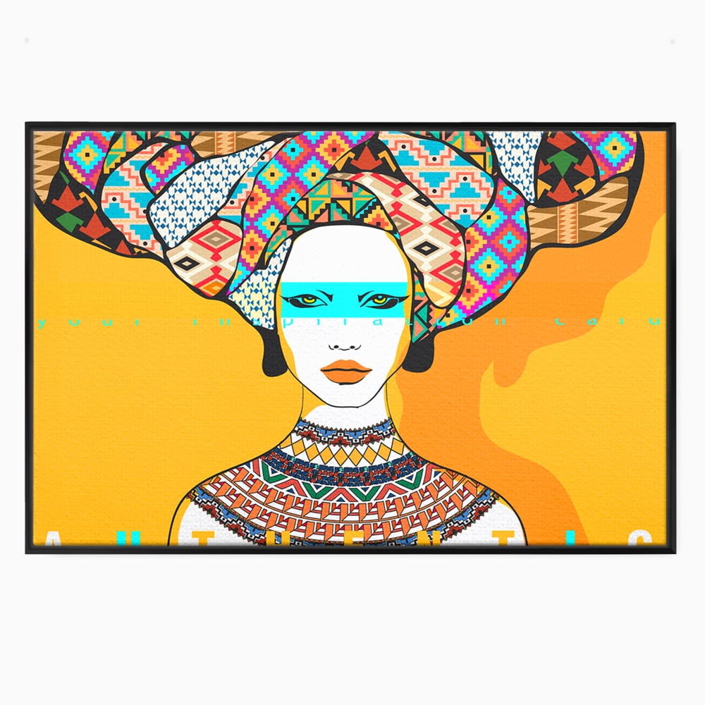 Tablou Canvas Premium LuxCanva® B1133, African Women , Femei, Living, Turban, Frumusete, Trib, Dormitor, Africa, Culori Vibrante