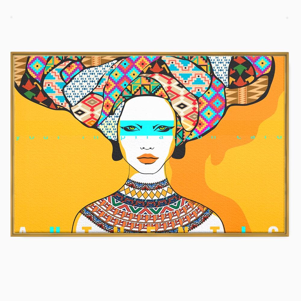 Tablou Canvas Premium LuxCanva® B1133, African Women , Femei, Living, Turban, Frumusete, Trib, Dormitor, Africa, Culori Vibrante