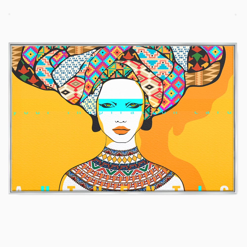 Tablou Canvas Premium LuxCanva® B1133, African Women , Femei, Living, Turban, Frumusete, Trib, Dormitor, Africa, Culori Vibrante