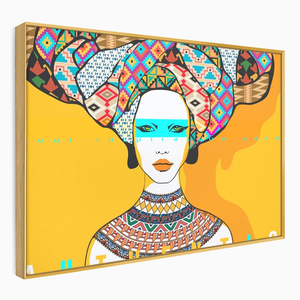 Tablou Canvas Premium LuxCanva® B1133, African Women , Femei, Living, Turban, Frumusete, Trib, Dormitor, Africa, Culori Vibrante