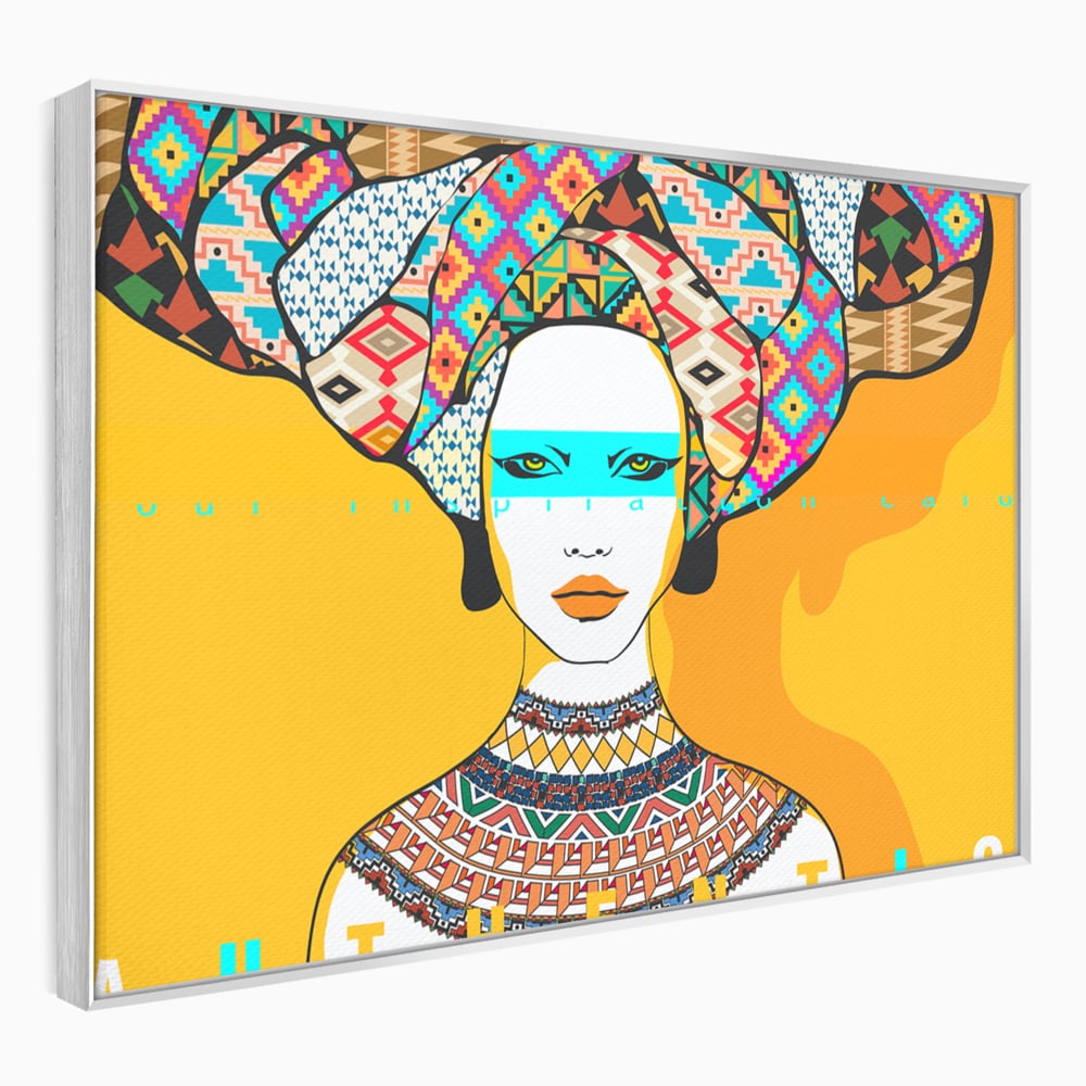 Tablou Canvas Premium LuxCanva® B1133, African Women , Femei, Living, Turban, Frumusete, Trib, Dormitor, Africa, Culori Vibrante