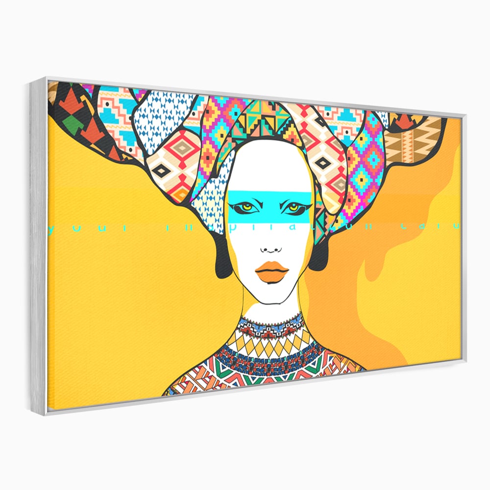 Tablou Canvas Premium LuxCanva® B1133, African Women , Femei, Living, Turban, Frumusete, Trib, Dormitor, Africa, Culori Vibrante