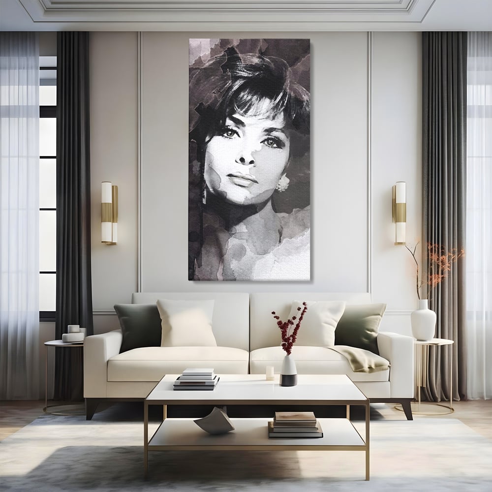 Tablou Canvas Premium LuxCanva® B1134, Diva Sophia Loren , Femeie, Living, Actrita, Italia, Fashion Icon, Dormitor, Celebritate, Oscar