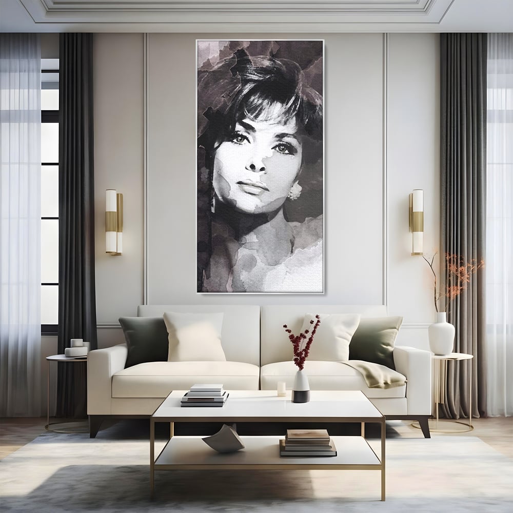 Tablou Canvas Premium LuxCanva® B1134, Diva Sophia Loren , Femeie, Living, Actrita, Italia, Fashion Icon, Dormitor, Celebritate, Oscar