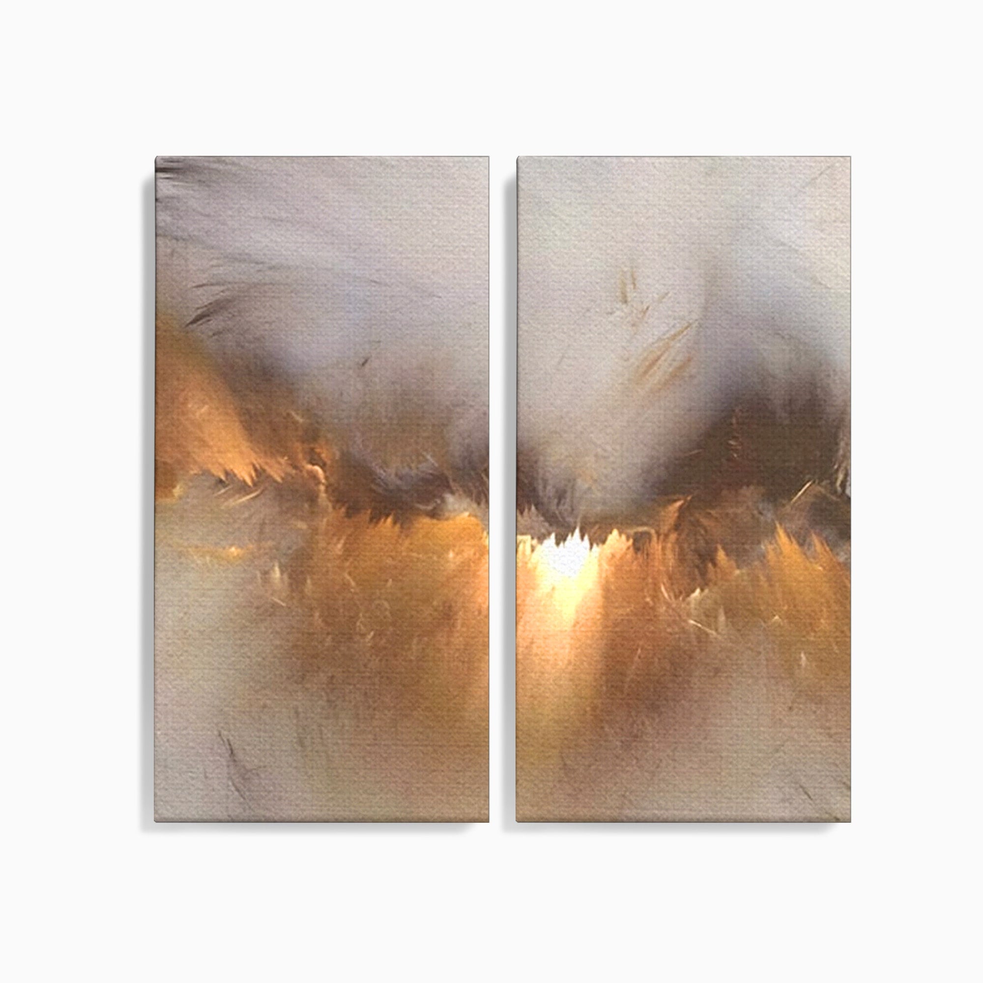 Set 2 Tablouri Canvas Premium LuxCanva® B2-1082, Divina Lumina, Living, Abstract, Rasarit, Dormitor, Lumina, Liniste, Pace, Culori Vibrante