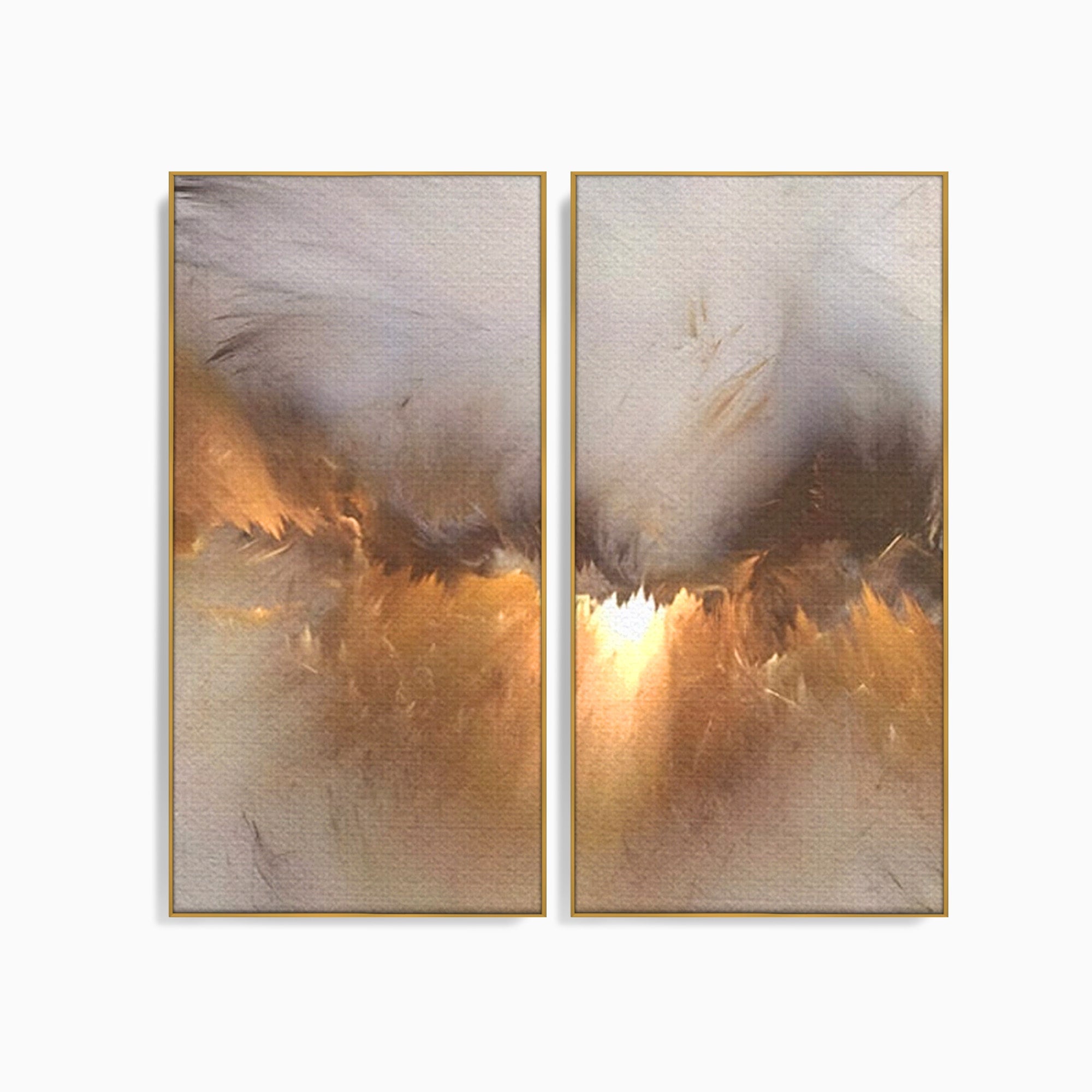 Set 2 Tablouri Canvas Premium LuxCanva® B2-1082, Divina Lumina, Living, Abstract, Rasarit, Dormitor, Lumina, Liniste, Pace, Culori Vibrante