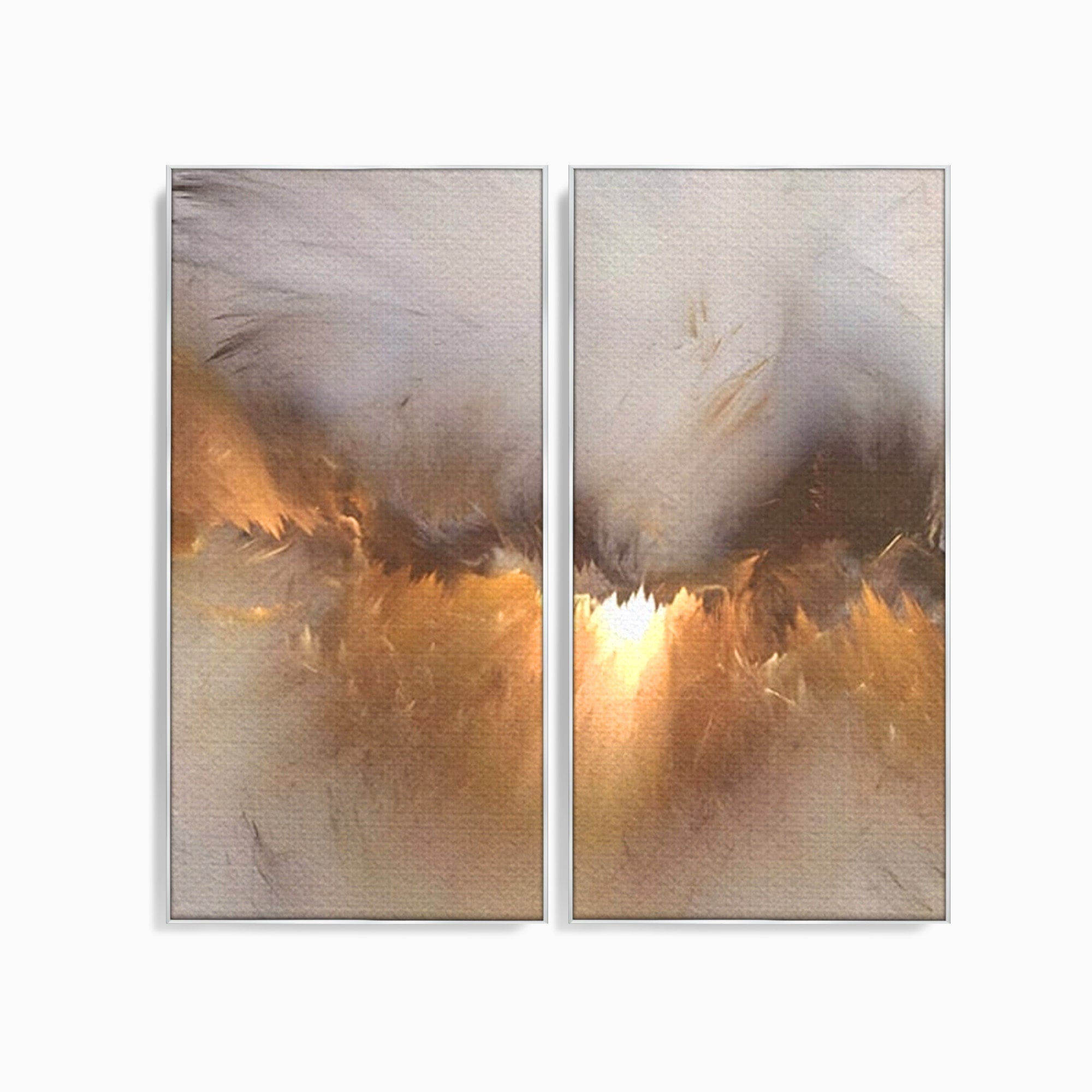 Set 2 Tablouri Canvas Premium LuxCanva® B2-1082, Divina Lumina, Living, Abstract, Rasarit, Dormitor, Lumina, Liniste, Pace, Culori Vibrante