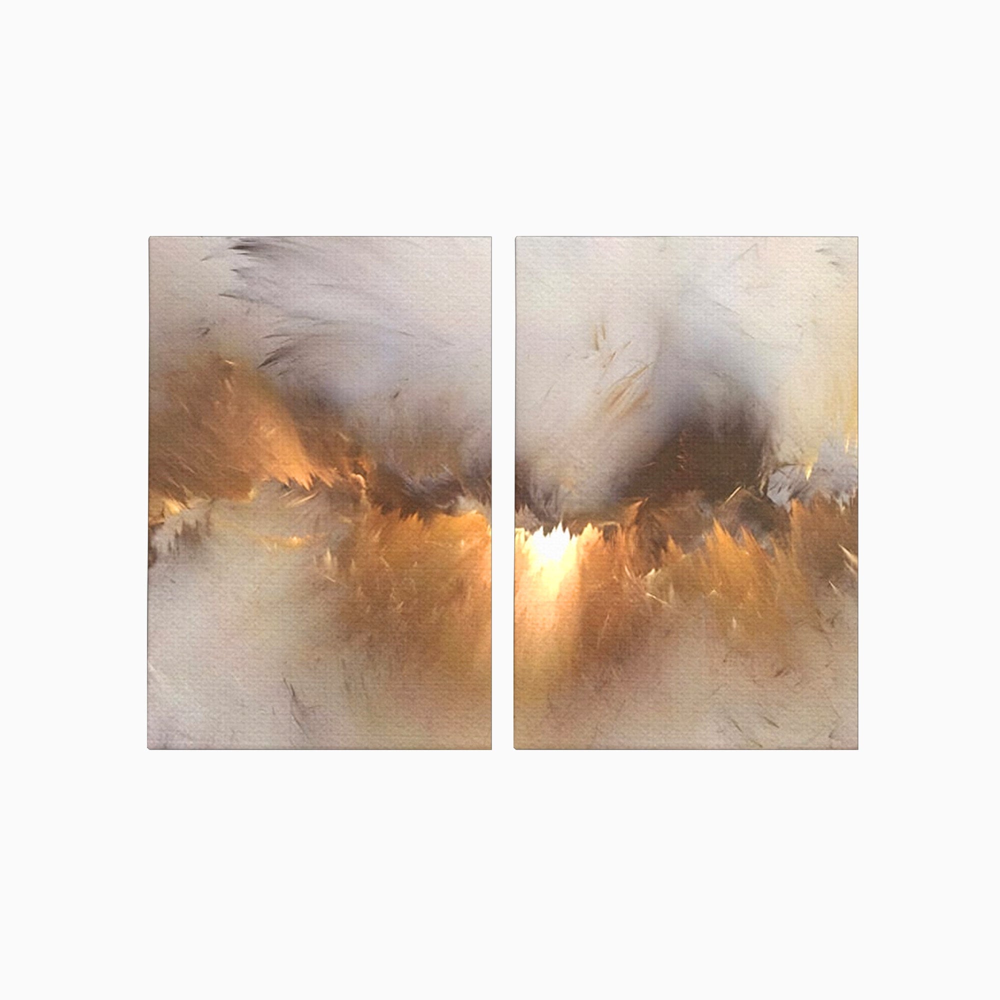 Set 2 Tablouri Canvas Premium LuxCanva® B2-1082, Divina Lumina, Living, Abstract, Rasarit, Dormitor, Lumina, Liniste, Pace, Culori Vibrante