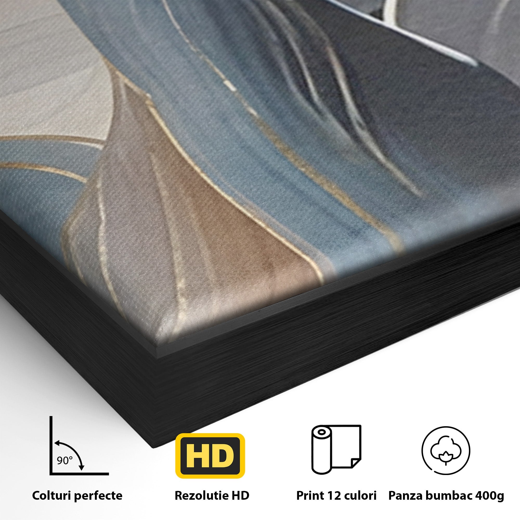 Set 2 Tablouri Canvas Premium LuxCanva® B2-1106, Pierdut In Pastel, Living, Abstract, Valuri, Culori Pastelate, Furtuna, Dormitor, Culori Vibrante