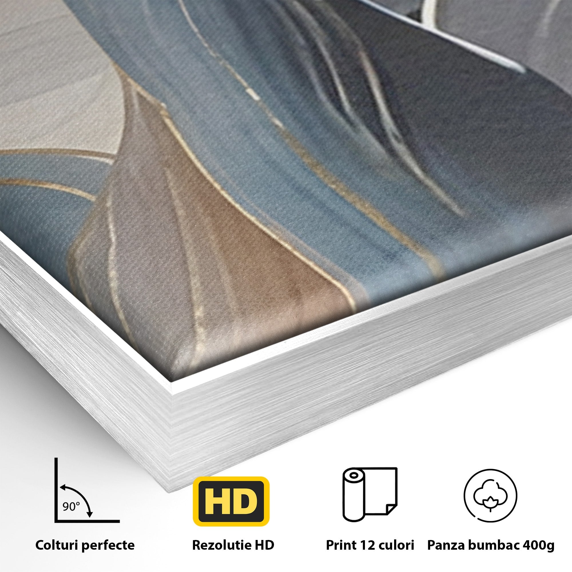 Set 2 Tablouri Canvas Premium LuxCanva® B2-1106, Pierdut In Pastel, Living, Abstract, Valuri, Culori Pastelate, Furtuna, Dormitor, Culori Vibrante