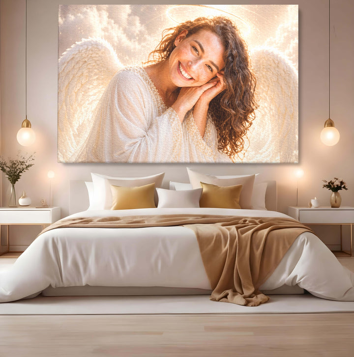 Tablou Personalizat Angel | Cadou emotional | Orizontal Landscape