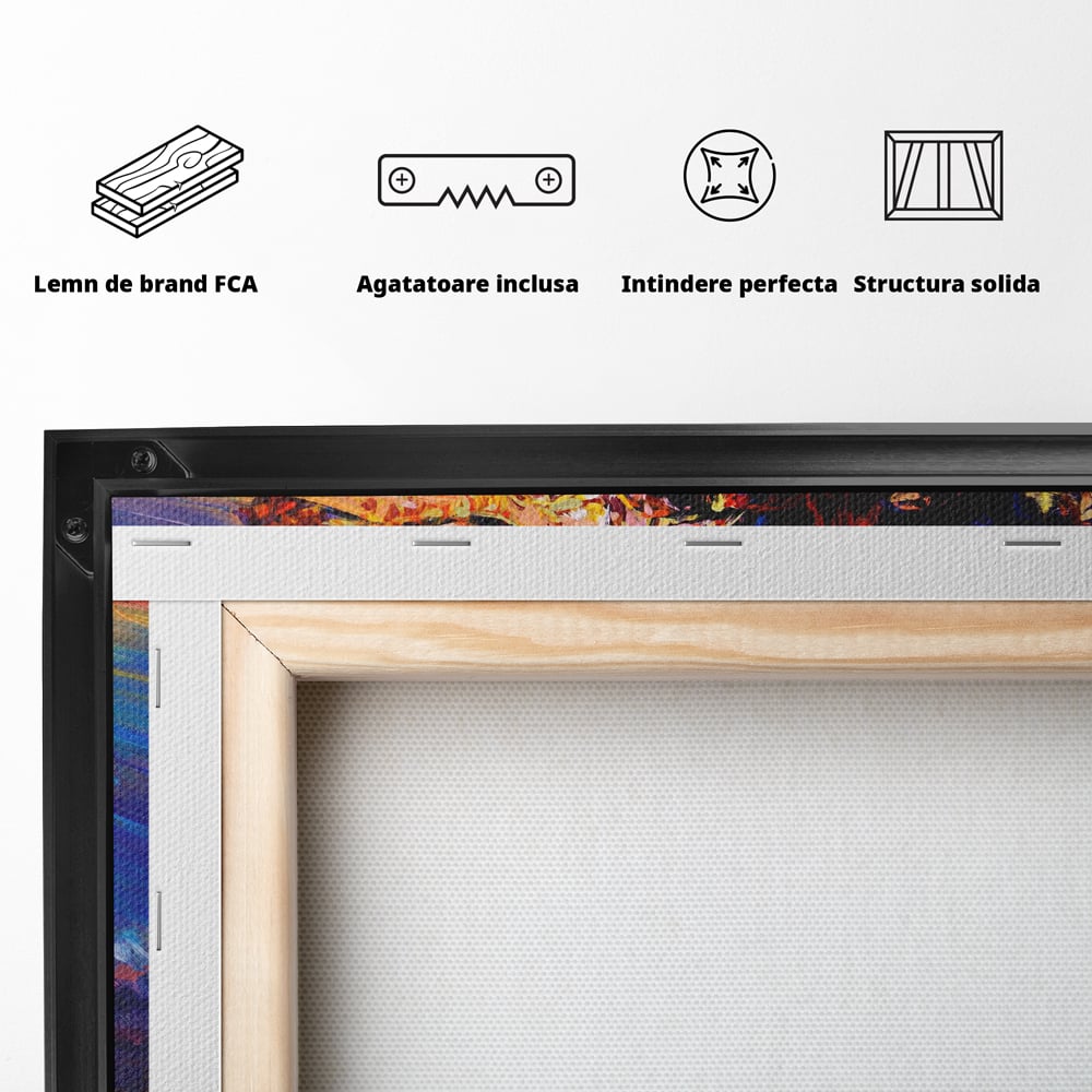Tablou Canvas Premium LuxCanva® C1001, Copac La Rasarit ,  Living, Scara, Frunze, Cer, Dormitor, Culori Vibrante