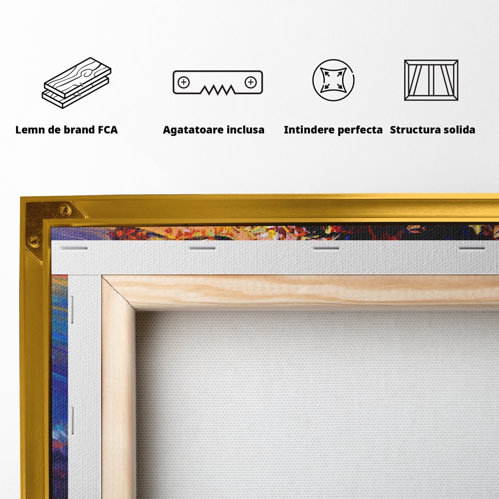 Tablou Canvas Premium LuxCanva® C1001, Copac La Rasarit ,  Living, Scara, Frunze, Cer, Dormitor, Culori Vibrante
