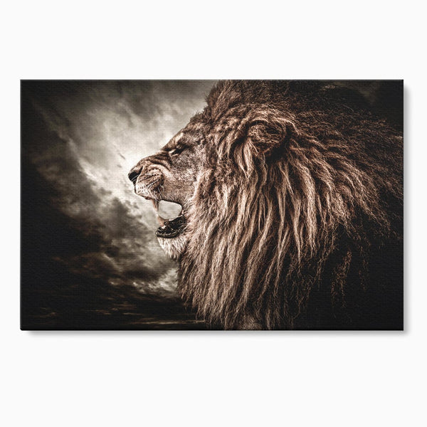 Tablou Canvas Premium LuxCanva® C1002, Leading Lion ,  Living, Leu, Lider, Neinfricat, Dormitor, Culori Vibrante