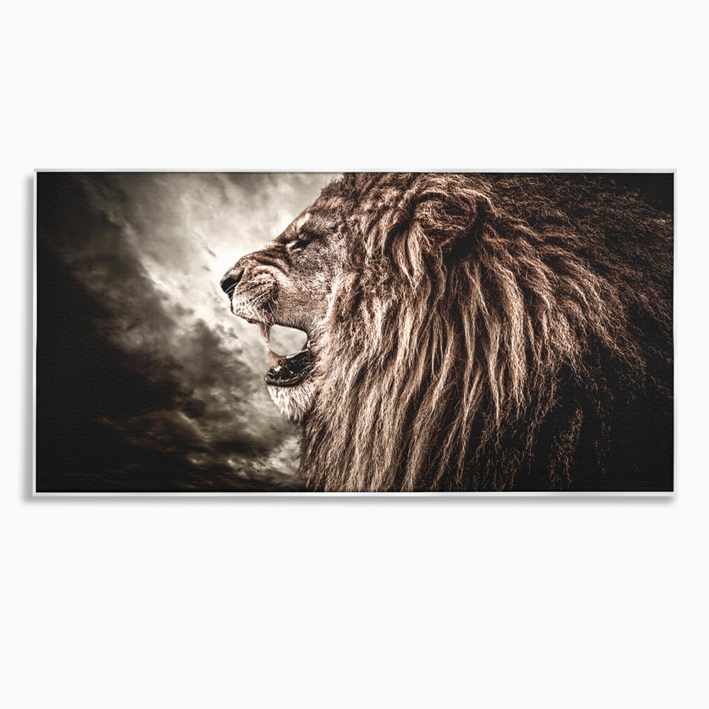 Tablou Canvas Premium LuxCanva® C1002, Leading Lion ,  Living, Leu, Lider, Neinfricat, Dormitor, Culori Vibrante
