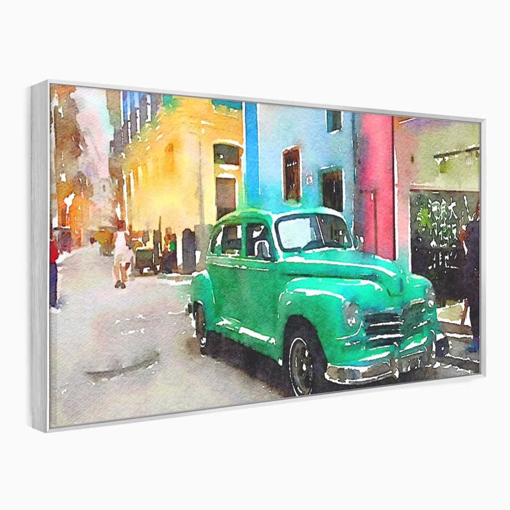 Tablou Canvas Premium LuxCanva® C1003, Old Car , Living, Strada, Vacanta, Masina, Camera Copil, Culori Vibrante