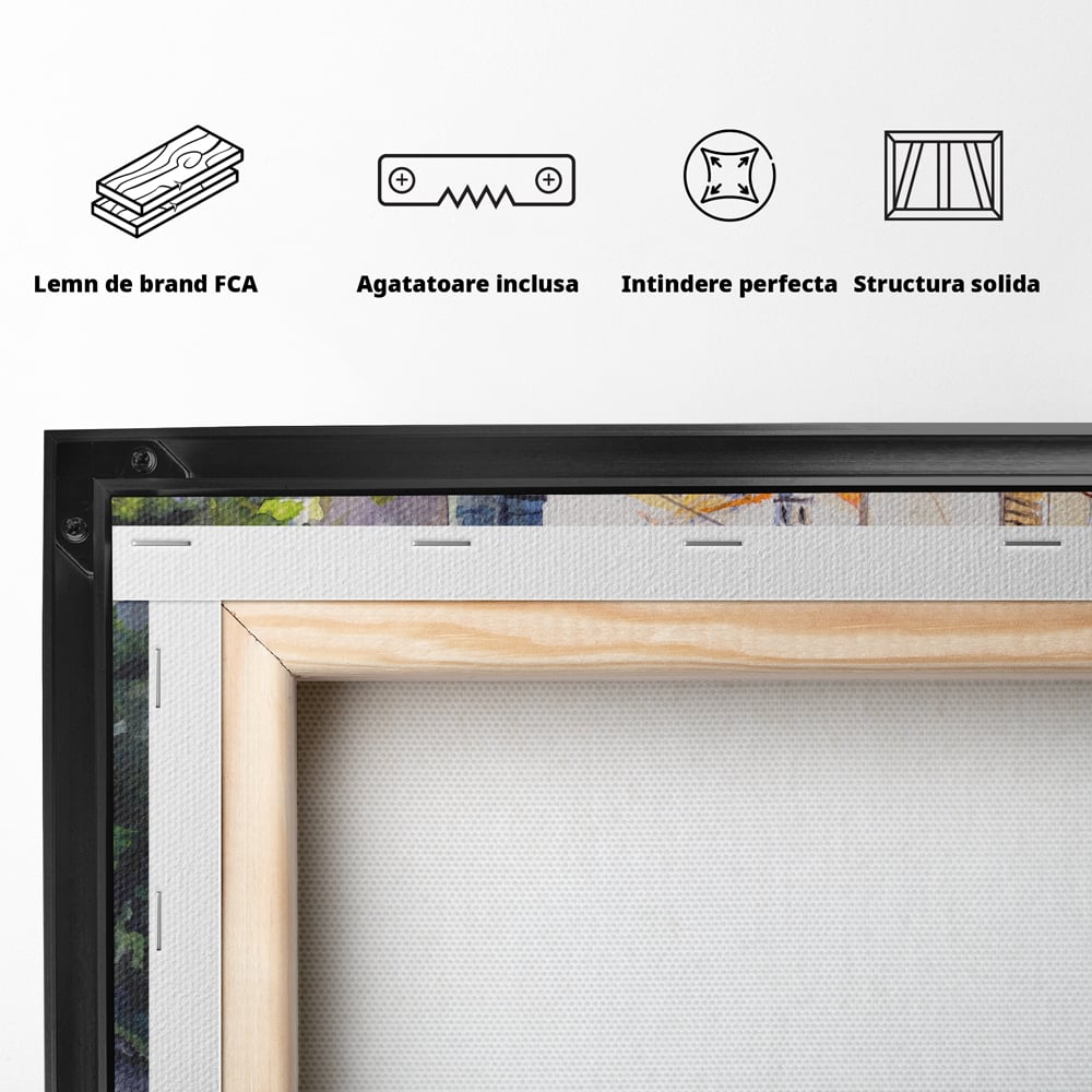 Tablou Canvas Premium LuxCanva® C1004 Alee Insorita , Living, Strada, Vacanta, Excursie, Culori Vibrante