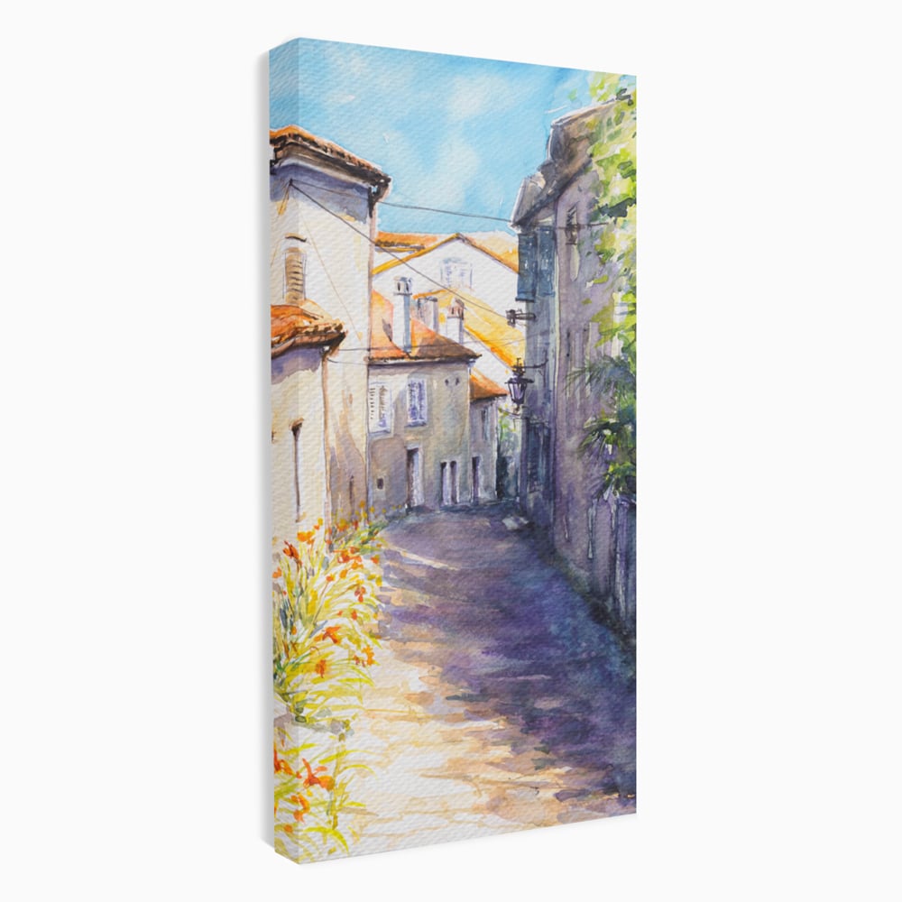 Tablou Canvas Premium LuxCanva® C1004 Alee Insorita , Living, Strada, Vacanta, Excursie, Culori Vibrante