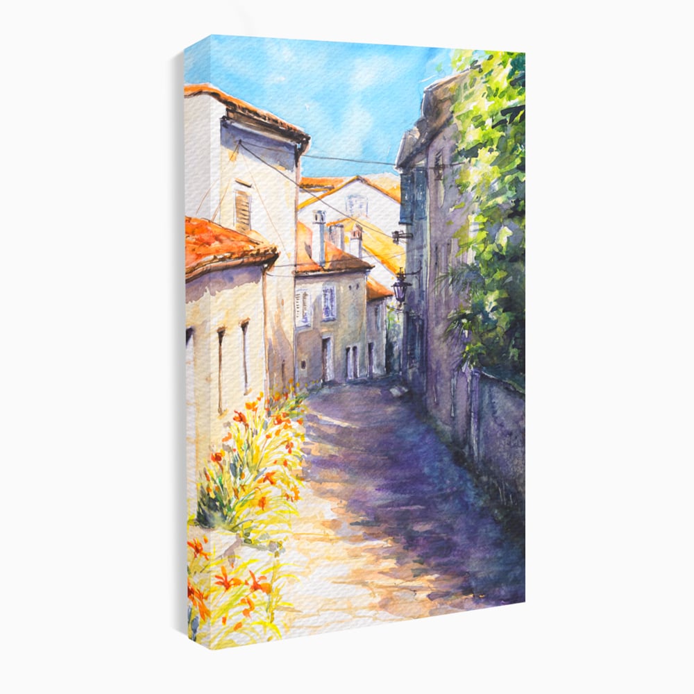 Tablou Canvas Premium LuxCanva® C1004 Alee Insorita , Living, Strada, Vacanta, Excursie, Culori Vibrante